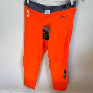 NWT WNBA Nike Pro Orange Leggings capri length
